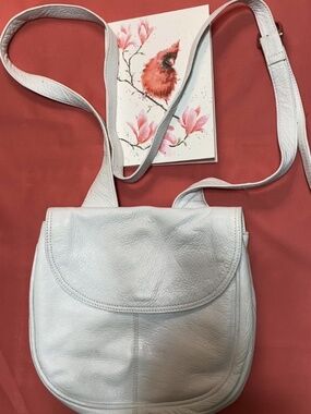 Kenneth Cole Summer White Soft Leather Crossbody